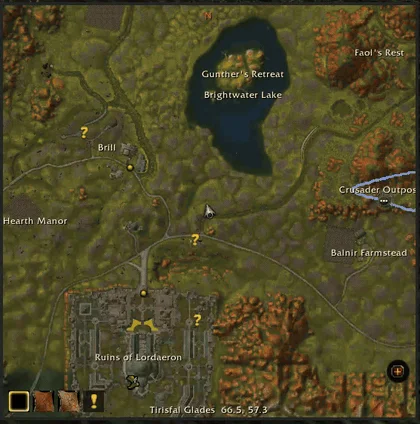 Panning and zooming, then right-clicking out to the world map and picking a spot in Durotar