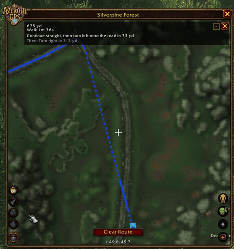 Road tools in Silverpine: circling a road to erase it, drawing the real one, the route taking it